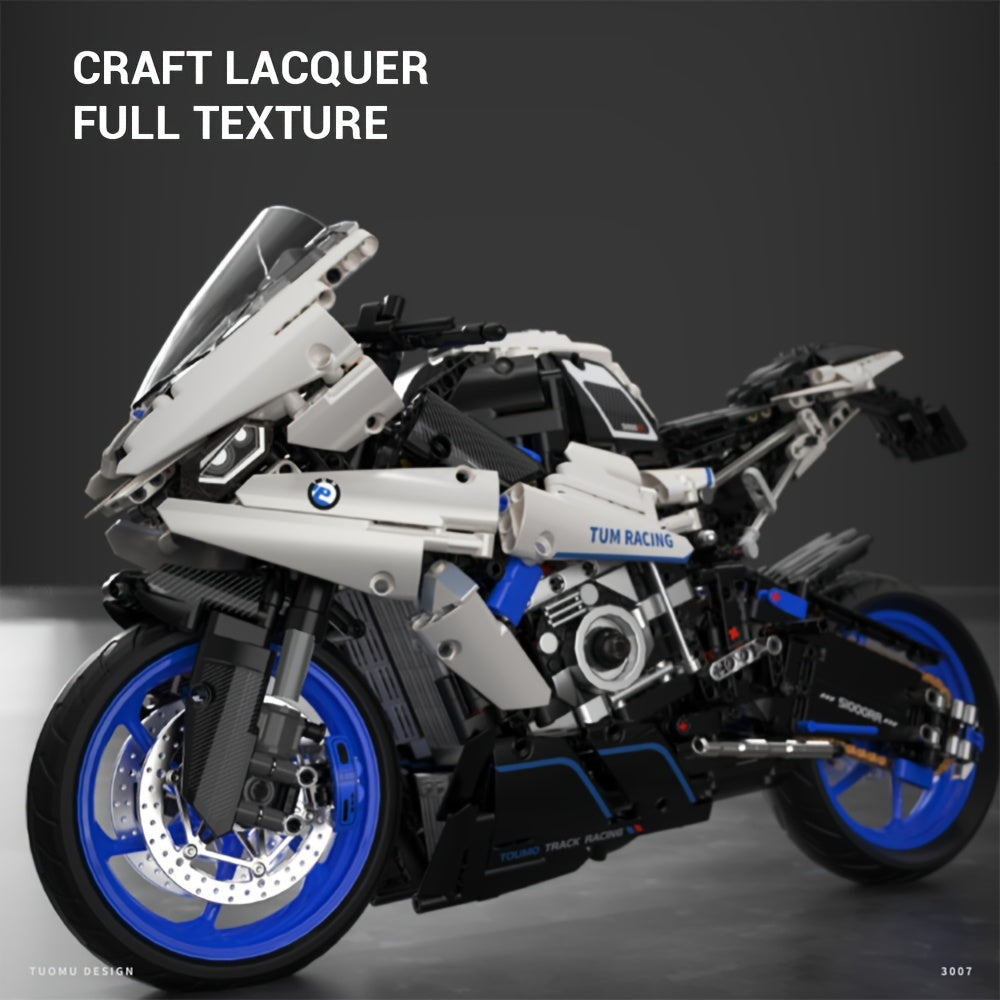 1988-Piece Heavy Motorcycle Building Blocks Set - Classic Simulation Model, Durable Abs Construction, Perfect For Collectors & Hobbyists Age