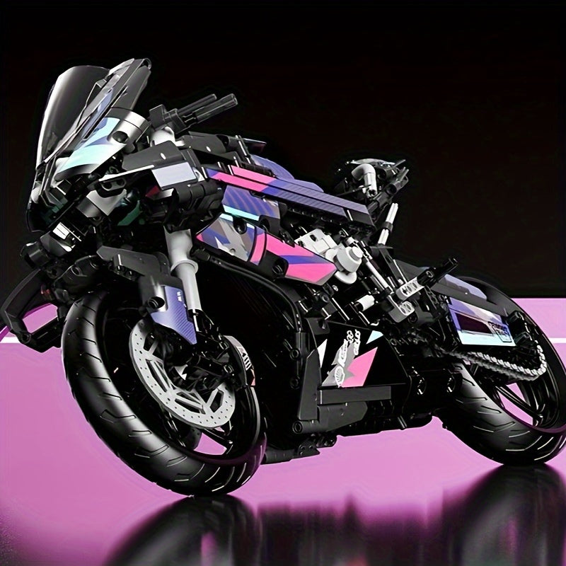 1920pcs Speed Technical Cyberpunk Motorcycle Building Blocks, Super Speed Racing Car 42130 Model, Vehicle Bricks, Halloween Christmas Gifts,