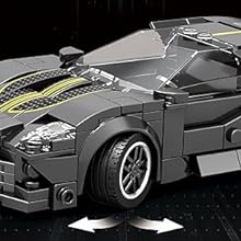 Reobrix 685 Bugatti La Voiture Noire Toy Car Building Blocks, Model Car Kit for Display and Collectible, Super Sport Car Building Toy for Bo