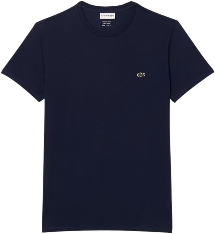 HOTLacoste Men's Short Sleeve Pima Jersey Crew Neck Tee