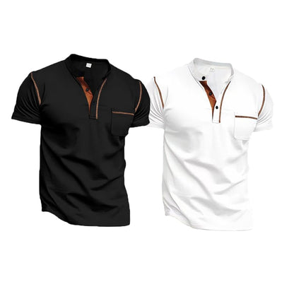 HOTMen's Henley Shirt Short Sleeve T-Shirt Casual Top Pullover Summer Lightweight Tee Shirts with Button