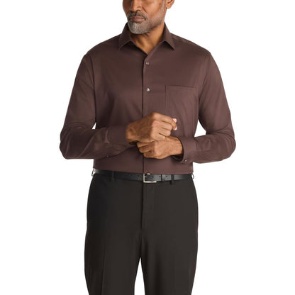 HOTVan Heusen Men's Dress Shirt Regular Fit Ultra Wrinkle Free Flex Collar Stretch Solid