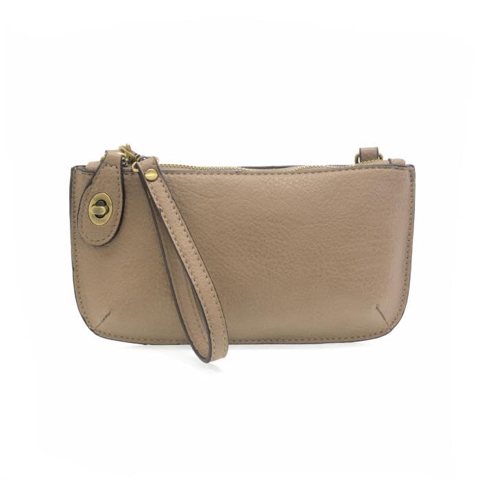 HOTJoy Susan Women's Fashion Purse Mini Crossbody Wristlet Clutch Handbag - Stone