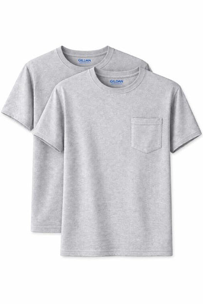 HOTGildan Unisex Adult DryBlend Workwear T-Shirts with Pocket, 2-Pack