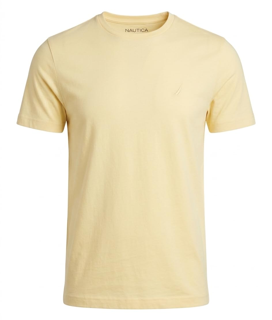HOTNautica Men's Short Sleeve Solid Crew Neck T-Shirt Shirt
