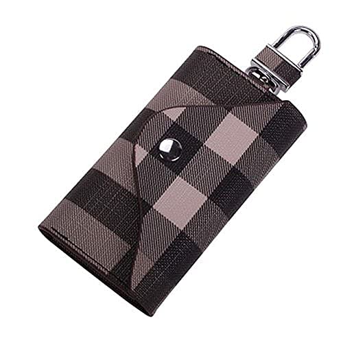 HOTWomen Men Leather Car Key Chain Card Holder Money Wallet Pouch Case 6 keys Organizer Bag Case