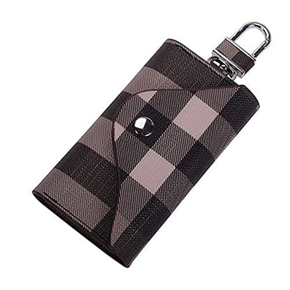 HOTWomen Men Leather Car Key Chain Card Holder Money Wallet Pouch Case 6 keys Organizer Bag Case