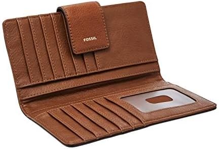 HOTFossil Women's Logan Leather Wallet RFID Blocking Tab Clutch