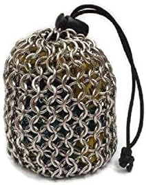 HOTStainless Steel Chainmail Dice Bag - Small