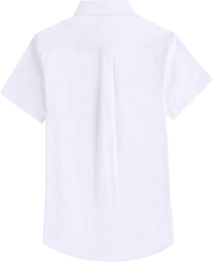 HOTMen's Oxford Dress Shirt Short Sleeve Button Down Shirts Business Casual with Chest Pocket for Gifts