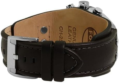 HOTFossil Men's Watch, Coachman Quartz Stainless Steel and Chronograph Leather Watch for Men