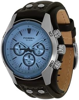 HOTFossil Men's Watch, Coachman Quartz Stainless Steel and Chronograph Leather Watch for Men