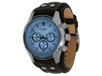 HOTFossil Men's Watch, Coachman Quartz Stainless Steel and Chronograph Leather Watch for Men