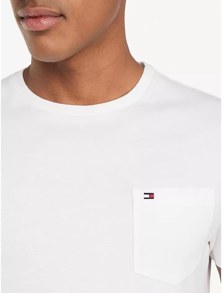 HOTTommy Hilfiger Men's Essential Short Sleeve Cotton Crewneck Pocket T-Shirt