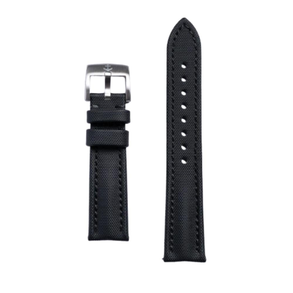 HOTAnchor Strap Co | Classic Sailcloth Watch Strap | Marine-Grade Outer + Caoutchouc Rubber Lining | Water-Resistant | Brushed 316L Stainless Steel Buckle | Fits 6.25–8.25in Wrists
