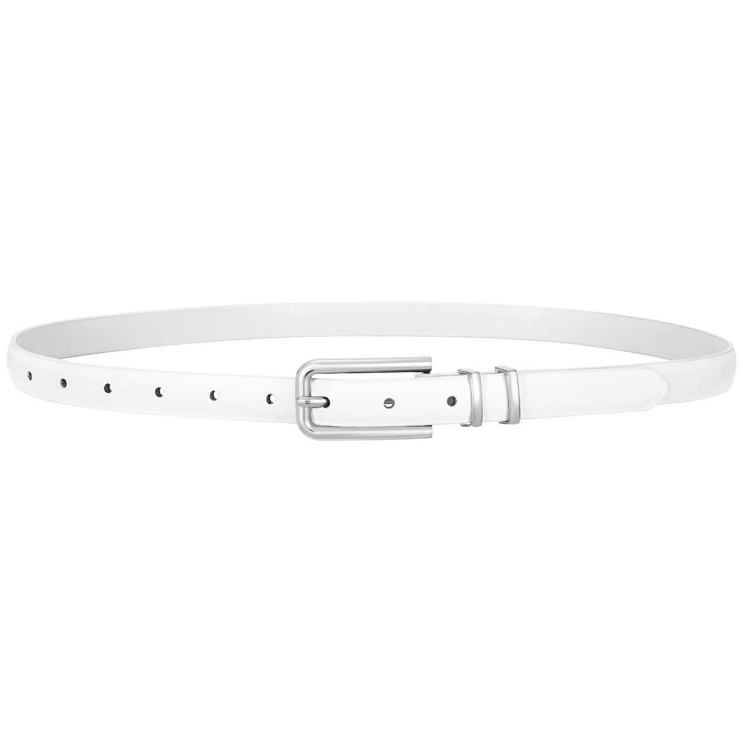 HOTVONMELLI Women Skinny Leather Belt Thin Waist Belt for Women Jeans Dress Fashion Ladies Belt with Gold Buckle