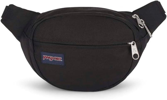 HOTJanSport Fifth Avenue Fanny Pack Crossbody Bags for Women, Men - Stylish, Durable Waist Bag with Adjustable Belt, Main Zippered Pocket, Quick Stash Pocket, Travel Essentials, Black