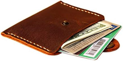 HOTHandmade Thin men's Travel Leather Small Waist Bag Card Wallet
