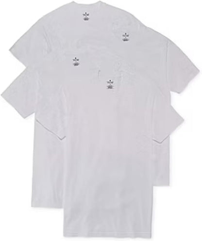 HOTStafford 4-Pack Men's Ultra Soft 100% Cotton Crew-Neck T-Shirt White