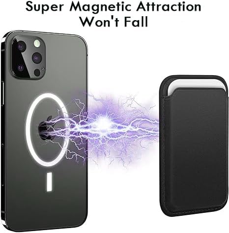 HOTCustom Leather Wallet for iPhone 16/15/14/13/12 Pro/Max/Plus/Mini Phone & Magnetic Case, Customizable Photo Text Words DIY Gift for Mens Ladies,RFID Card Holder with MagSafe Magnet Closure,Navy