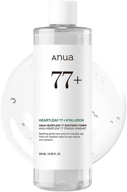 HOTAnua Heartleaf 77 Soothing Toner, Moisturizing & Calming Facial Toner for Glass Skin, Hyaluronic Acid, Lightweight Hydration for Sensitive Skin, Redness Relief, Korean Skincare, 8.45 fl.oz