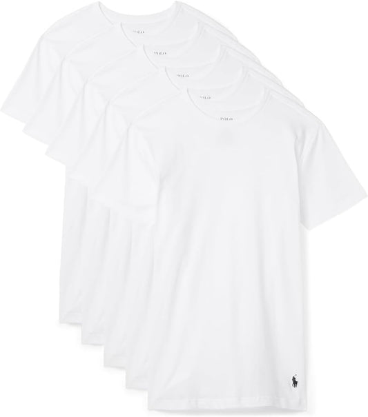 HOTPOLO RALPH LAUREN Slim Fit Undershirt w/Wicking 5-Pack Crews