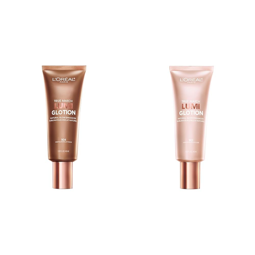 HOTL'Oreal Paris Makeup True Match Lumi Glotion, Natural Glow Enhancer, Illuminator Highlighter, Bronzing Drops For a Sun-Kissed Glow, 903 Medium