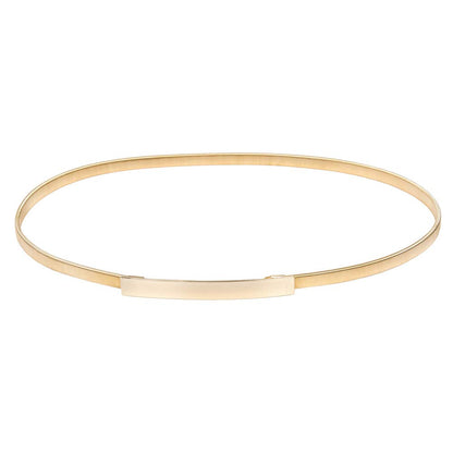 HOTGRACE KARIN Women Skinny Metal Cinch Belt Gold Waistband Elastic Waist Belt CL633