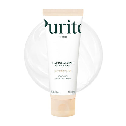 HOTPURITO Oat Calming Gel Cream | Face Moisturizer for Blemish Calm & Lightweight Hydration | All skin types, sensitive and blemish-prone skin | Non-Comedogenic | Korean Skincare, 100mL, 3.38 fl.oz