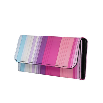 HOTTie Dye Color Slim Long Wallet for Women Hippie Style Colorful Zipper Coin Purse Card Holder, Tie-dye Rainbow Extra Capacity PU Leather Checkbook Wallet with ID Window