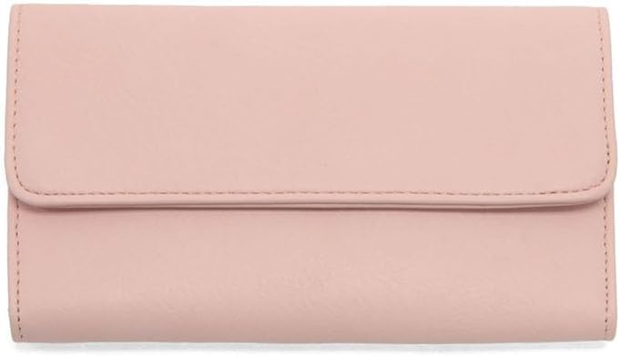HOTJoy Susan Womens Vegan Leather Marnie Mini Tri-Fold Wallet - Saddle