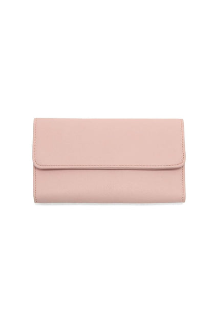 HOTJoy Susan Womens Vegan Leather Marnie Mini Tri-Fold Wallet - Saddle