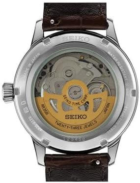 HOTSEIKO Presage Cocktail Time Automatic Watch for Men | Patterned & Gradated Dial, Golden Numerals and Date Calendar, 50m Water-Resistant, 41-Hour Power Reserve