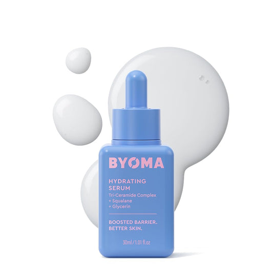 HOTBYOMA Hydrating Serum - Moisturizing Facial Serum with Squalane, Glycerin & Ceramides - Hydrating for Glowing, Dewy Skin - 1.01 fl. oz