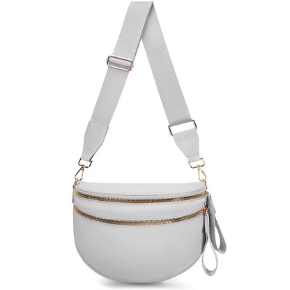 HOTPure Colour Crossbody Bum Bags for Women Spacious Checkered Cross body Bag Nylon Trendy Fanny Pack for Travel