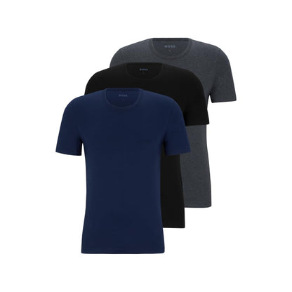 HOTBOSS Men's Logo Embroidered Cotton Tee 3 Pack