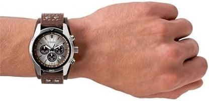 HOTFossil Men's Watch, Coachman Quartz Stainless Steel and Chronograph Leather Watch for Men