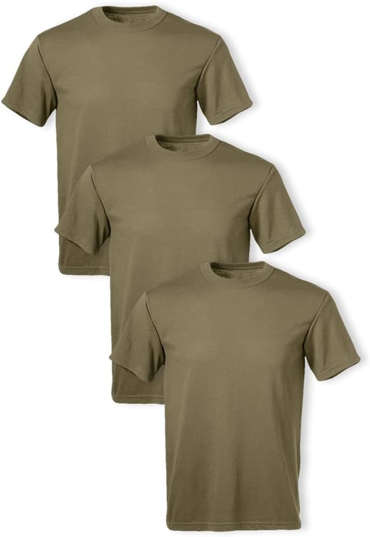 HOTSoffe Men's 3 Pack - USA Poly/Cotton Military Tee