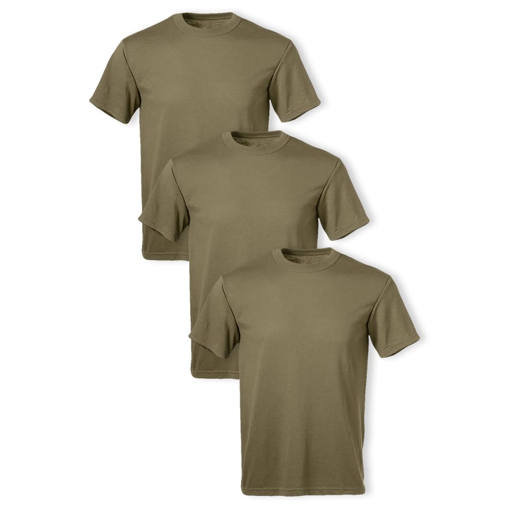 HOTSoffe Men's 3 Pack - USA Poly/Cotton Military Tee