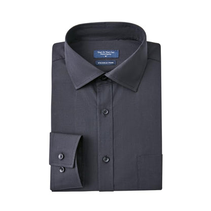HOTYear In Year Out Wrinkle Free Dress Shirt for Men Regular Fit Long Sleeve Wrinkle Resistant Shirt