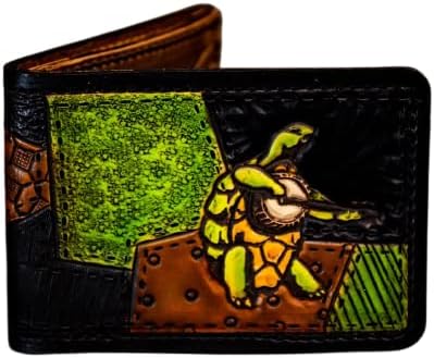 HOTTerrapin, Men's 3D Genuine Leather Wallet, Handmade wallet, Carved wallet, Tooled wallet, Airbrush Art, Bifold wallet, Custom wallet, Personalized wallet, A(33)
