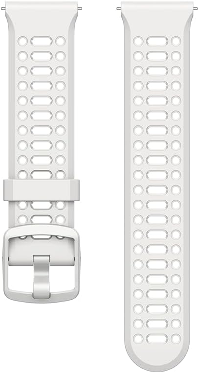 HOTCOROS 22mm Silicone Band (Aero White, Silicone)