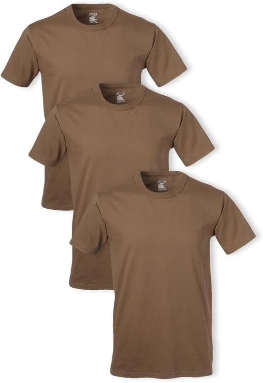 HOTSoffe Men's Military Soft Ringspun Cotton T-Shirt, 3 Pack