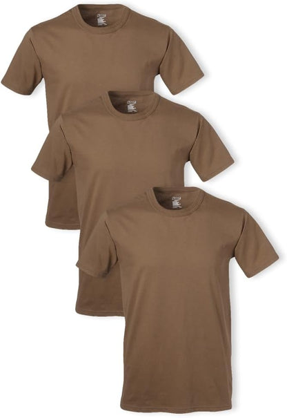 HOTSoffe Men's Military Soft Ringspun Cotton T-Shirt, 3 Pack