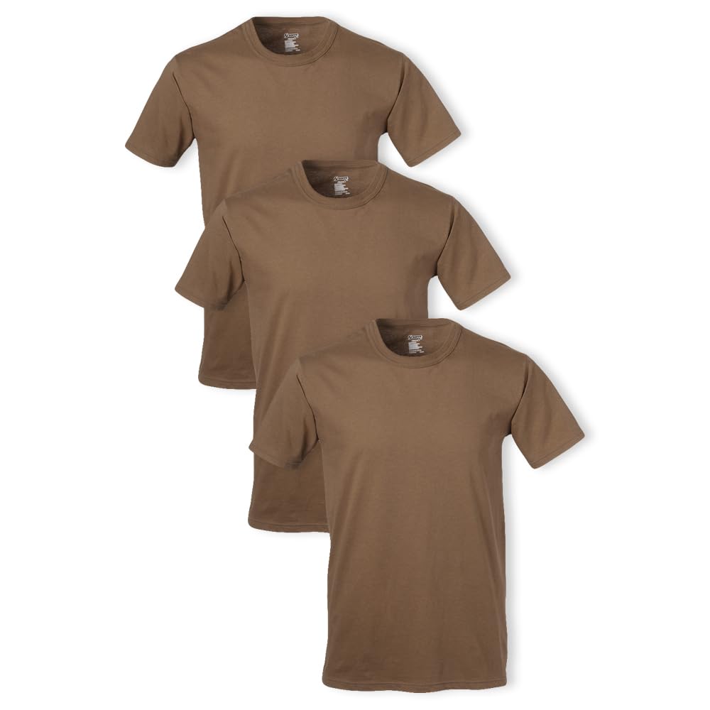HOTSoffe Men's Military Soft Ringspun Cotton T-Shirt, 3 Pack