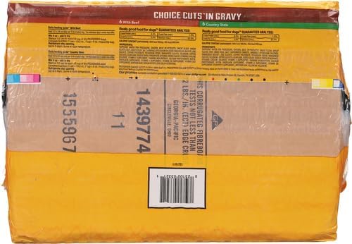 HOTPedigree Choice Cuts Wet Dog Food, Beef & Country Stew, 13.2 oz, 12 Count