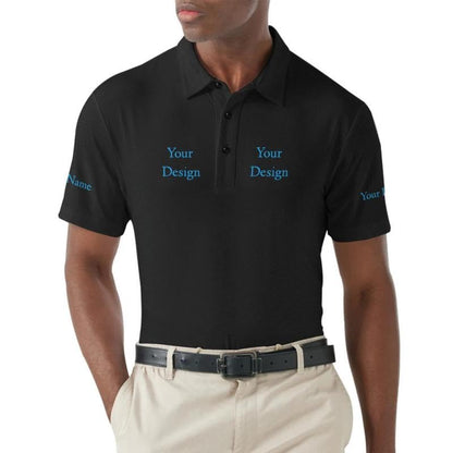 HOTGolf Polo Shirts for Men Funny Print Quick Dry Short Sleeve Performance Golf Shirts Moisture Wicking Polo Shirts