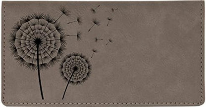 HOTCAROUSELCHECKS Make A Wish Laser Engraved Leatherette Checkbook Cover