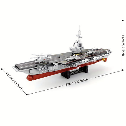 546pcs Military Series 8 In 1 Aircraft Carrier Educational Puzzle Small Building Blocks DIY Assembling Toys