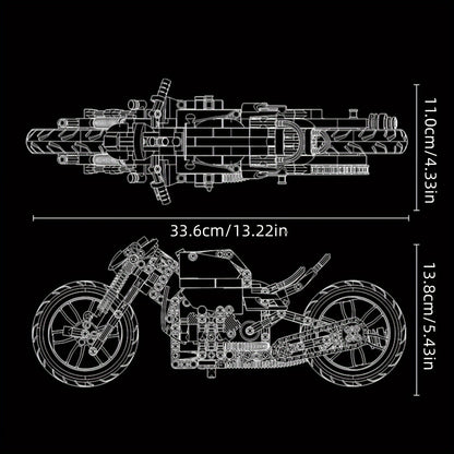 431-Piece  Diy  Motorcycle Model plastic Building Blocks
